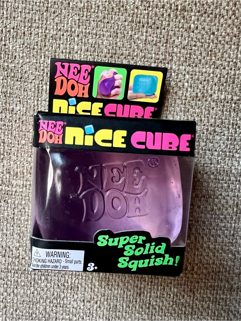 NWT NeeDoh Purple Nice Cube Super Solid Squish